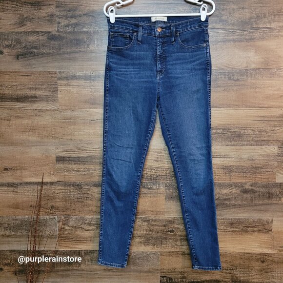 Madewell Jeans 28 Skinny 10" High Rise Hayes Wash F4684 Tummy Control Stretch - Picture 1 of 13